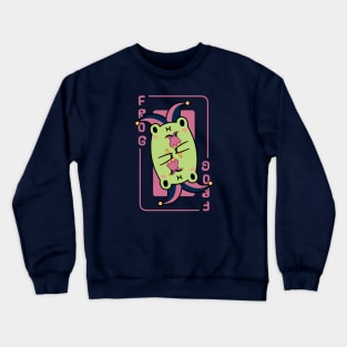 Cute Frog Joker Card Crewneck Sweatshirt